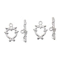 Floral Leaf Toggle Clasp Set in 2 Pictured Finishes view 3