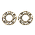 Round Filigree Cabochon Bezel Charms in Four Finishes view 3