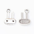 Rabbit Face Metal Charm in 2 Distinct Finishes for Jewelry Making view 3
