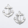 Rope Detailed Anchor Metal Charm Pendant Jewelry Making Component view 3