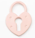 Pastel Heart Padlock Enamel Charm Pendant For Jewelry Making And Craft Projects view 3