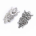 Antique Circular Detail Owl Metal Charm, Two Finishes view 3