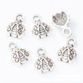 Domed Beetle Charms in Antique Bronze, Antique Silver view 3