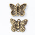 Antique Two-Loop Butterfly Metal Connector Charm Jewelry Component view 3