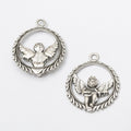 Wreath Angel Charm Metal Pendant for Jewelry Making view 3