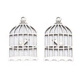 Rectangular Birdcage Openwork Metal Charm Pendant Jewelry Making Component view 3