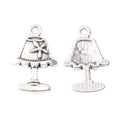 Antique Metal Table Lamp Charm Pendant With Textured Detail, 2 Finishes view 3