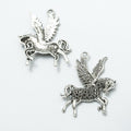 Winged Horse Metal Charm in 2 Distinct Finishes for Jewelry Making view 3