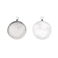 Six Finish Round Bezel Pendant Trays with Wide Bails view 3