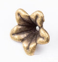 Five Petal Flower Bead Cap In Antique Bronze and Antique Silver Metal Finish view 3