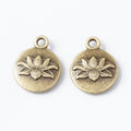 Vintage Lotus Pose Charm in 2 Finishes for DIY Jewelry Making view 3