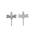 Textured Dragonfly Charm Metal Pendant for Jewelry Making view 3