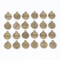 Round Zodiac Symbol Metal Charms in 2 Pictured Finishes view 3