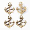 Rope Wrapped Anchor Charm in Multiple Metal Finishes for Jewelry Making view 3
