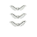 Curved Angel Wing Spacer Beads in Antique Bronze, Antique Silver view 3