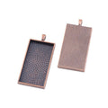 6-Finish Rectangle Cabochon Tray Metal Jewelry Components for Crafts view 3