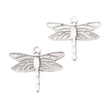 Wide Wing Dragonfly Metal Charm Pendant For Jewelry Making And Craft Projects view 3