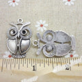 Large Eye Owl Metal Charms in 3 Pictured Finishes for Jewelry Making view 3