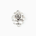 Layered Rose Double Loop Metal Connector in Six Finishes view 3