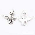 Flying Eagle Charm In Antique Bronze and Antique Silver Metal Finish view 3