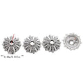 Mixed Flower Bead Caps with six distinct flower in 6 Metal Finishes view 3