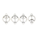 Double Loop Peace Sign Connector in 2 Metal Finishes for Jewelry Making view 3