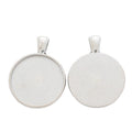 Round Pendant Bezel Tray Settings in Ten Metal Finishes view 3