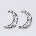 Crescent Moon Connector Metal Jewelry Component 4 Finish Options Craft Supply view 3