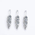 Openwork Feather Charm in 8 Metal Finishes for Jewelry Making view 3