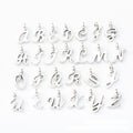 Cursive Alphabet Letter Metal Charms in Gold and Silver Tones view 3