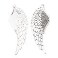 Detailed Feathered Wing Charm In 2 Metal Finishes For Jewelry Making view 3
