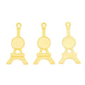 Eiffel Tower Metal Charms in Bronze Gold and Silver Tones view 3