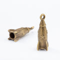 Standing Rocket Charm in 3 Metal Finishes for Jewelry Making view 3