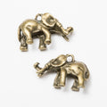 Vintage Elephant Charm in 2 Finishes for DIY Jewelry Making view 3