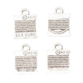 Yarn Card Charm DIY Metal Pendant for Jewelry Making view 3