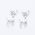 Antlered Deer Metal Pendant Charms in 3 Distinct Finishes view 3