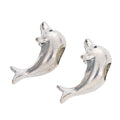 Dolphin Shaped Large Hole Bead In Antique Bronze and Antique Silver Metal Finish view 3