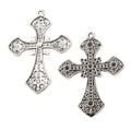 2-Finish Filigree Cross Metal Jewelry Components for Crafts view 3