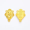 Religious Portrait Two Loop Connectors in 3 Metal Finish Options view 3
