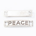 PEACE Word Bar Double Loop Jewelry Connector Component view 3