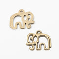 Geometric Elephant Charm Alloy Jewelry Making Component in 2 Finish Options view 3