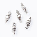 Spiral Sea Snail Shell Charms in Two Antique Finishes view 3