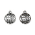 Round Abacus Metal Charms in Gold and Silver Finishes view 3