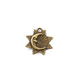 Sun and Crescent Moon Pendant Charm in Two Finishes view 3