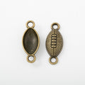 Football-Shaped Two-Loop Metal Connectors in 2 Finishes view 3