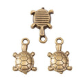 Striped Shell Turtle Metal Charms in 2 Pictured Finishes view 3