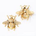 Large Detailed Bee Metal Charms in Five Antique Finishes view 3