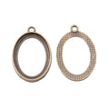 Oval Open Back Bezel in 3 Metal Finishes for Jewelry Making view 3