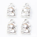 Chinese Zodiac Rat Charm in 4 Metal Finishes for Jewelry Making view 3