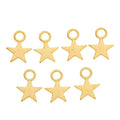 Five Point Star Charm in Gold and Antique Silver for Jewelry view 3